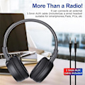 Pikkukuva 5 / 5: Langattomat FM-radiokuulokkeet, ladattavat FM-radiokuulokkeet kokouksiin, työhön, patikointiin, lenkkeilyyn