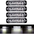 Miniatyrbillede 1 af 7: 6 LED 18W Hvid Ultra Tynd Undervogns Nødblink Hazard Strobe Advarselsbar Arbejdslygtebar til 12V - 24V Biler, Sikkerhedsblink 6 LED White