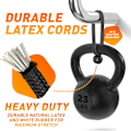 Miniatyrbilde 4 av 7: 50-pakning Bungee-baller, svart presenningledning, UV-bestandig, med elastisk ledning for presenninger, presenninger, stropper, telt, stenger og ledninger BLACK WHITE(20CM)