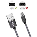 Miniatyrbilde 2 av 5: USB Type C-kabel [1/2M pakke] USB C ladekabel