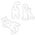 Miniatyrbilde 3 av 8: Kattekjeksform Kitty Butt Form DIY Kjeksform Stempel C