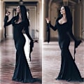 Miniatyrbilde 7 av 7: Adam's Mother Cosplay Parykk Kvinners Lang Svart Rett Parykk Halloween