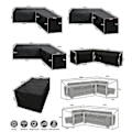 Miniatyrbillede 1 af 5: 12 Størrelser L-Formet All-Weather Cover Vandtæt Rattan Hjørne Møbelbeskytter Have Terrasse Udendørs Sofa Cover Støv Cover-WELLNGS 260*192*82cm