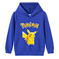 Miniatyrbillede 3 af 6: Tegneserie Pikachu Langærmet Hættetrøje til Børn Sweatshirt Sort Black 130cm