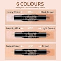 Miniatyrbilde 3 av 5: Kontur Stick Sett, Kontur Concealer Highlighter Stick, Kontur Sett, 6 Farger Dobbeltsidig Sminke Kropp Ansikt Highlighter, 3 stk.