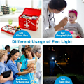 Miniatyrbilde 6 av 7: Pennelykter for sykepleiere, gjenbrukbar oppladbar lommelykt, 2-pakning LED-lys pennlampe 2pack White & Yellow