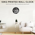 Miniatyrbild 4 av 5: 50KG Tryckt Väggklocka Cirkulär Gym Tyngdlyftning Hantel Kroppsbyggning Tyst Akrylklocka [LGL]