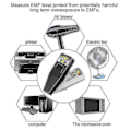 Miniatyrbillede 3 af 4: EMF Meter Magnetisk Feltdetektor med 9V Batterier Spøgelsesjagt Paranormalt Udstyr - Sort [HK]