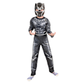 Miniatyrbild 3 av 3: Barnkostym Black Panther Pojk Superhjälte Jumpsuit Barn Halloween Rollspel Mask/Vargklo Props Wakanda Forever XS(90-100cm)