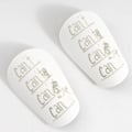 Miniatyrbillede 5 af 10: 1 par børnefodboldbenskinner XSWHITE-BLACK XSWhite-Black Hvid-Sort White-Black XS