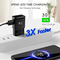 Miniatyrbilde 2 av 7: Samsung Adaptiv Hurtiglading USB Vegglader for Samsung Galaxy