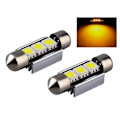 Miniatyrbillede 1 af 4: C5W Canbus 36mm Gul-Orange LED projektører SV8.5 8 8 36mm Gul-Orange 2-pack