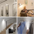 Miniatyrbillede 5 af 5: Batteridrevet væglampe, 360° justerbar belysning indendørs væglampe, 3 farvetemperaturer, 3 lysstyrkeniveauer touch-k White Remote Control