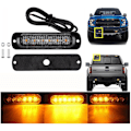 Miniatyrbillede 5 af 8: 6 LED 18W Gul Ultra Tynd Undervogns Nødblink Hazard Strobe Advarselslys Strip til 12V - 24V Bil, Sikkerheds Blinkende Beacon 6 LED Yellow