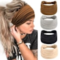 Miniatyrbild 1 av 5: 4-pack hårband för kvinnor, breda hårband för flickor, elastiska löpband, yogaband