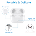 Miniatyrbillede 4 af 5: Trådløst etui kompatibelt med AirPods 3. generation med hurtig opladning og Bluetooth-parrings-synkroniseringsknap (hvid)