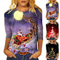 Miniatyrbillede 2 af 3: Jul Jule Kvinder Pullover Toppe Fest Sweater Sweater Toppe B B M