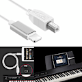 Miniatyrbild 2 av 4: Lightning till Typ-B MIDI Keyboard Converter USB 2.0 Kabel för iPhone 7 8 X iPad