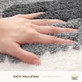 Miniatyrbild 4 av 5: Badrumsmatta 15.3\" x 23.6\", Kattpåtår Halksäker Supersoft Mikrofiber Badmatta för Badrum, Supervattenabsorption, Tjock Hållbar Maskintvättbar, Grå