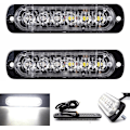 Miniatyrbillede 6 af 8: 6 LED 18W Gul Ultra Tynd Undervogns Nødblink Hazard Strobe Advarselslys Strip til 12V - 24V Bil, Sikkerheds Blinkende Beacon 6 LED Yellow
