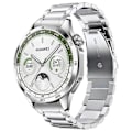 Miniatyrbilde 2 av 5: For Huawei Watch GT 5 46mm Klokkereim Tre Perler Rustfritt Stål Erstatningsreim [DB] Silver