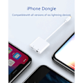 Miniatyrbild 2 av 5: [2 i 1] Hörlursadapter för iPhone, Apple Lightning till 3,5 mm Jack Aux Ljud Dongle Biltillbehör Kompatibel Ljudhörlursadapter