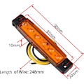 Miniatyrbillede 2 af 4: 10 stk. 12v 6 Smd LED sidemarkeringlys forreste og bageste markeringlys til trailer, lastbil, campingvogn, autocamper, bus, båd, traktor, gul orange