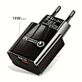 Miniatyrbild 1 av 7: 18W QC3.0 Snabbladdare USB EU Väggladdare Mobiltelefonladdare För Xiaomi POCO X3 NFC M3 10T Lite 10 9 Redmi 9 Note 9 8 Pro Typ C Laddare [DB] black