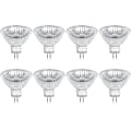 Miniatyrbillede 1 af 5: Pakke med 8 halogenpærer Gu5.3 Mr16 35w 12v dæmpbar - varm hvid 2800k, 400 lumen, glasdæksel Jz [DB]