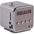 Miniatyrbild 1 av 7: Bärbar radio, Radio Billig TD V26 Små radioapparater Fickradio Batteriradio Minihögtalare Musikspelare FM-radio PC Mode Stöder TF-kort och U-disk Silver
