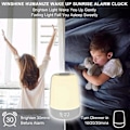 Miniatyrbillede 2 af 5: Touch Wake Up Natlampe med Solopgangssimulering Vækkeur, 3-vejs Dæmpbar Varm Hvid Sengelampe RGB Atmosfærisk Bord Sengelampe