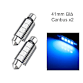 Miniatyrbillede 1 af 6: C5W Canbus 41mm Blå LED Flood Lights SV8.5 8 8 41mm Blå 2-pack