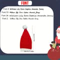 Personlig Tilpasset Hat, Julehat Small Font 33