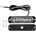 Miniatyrbillede 4 af 8: 6 LED 18W Gul Ultra Tynd Undervogns Nødblink Hazard Strobe Advarselslys Strip til 12V - 24V Bil, Sikkerheds Blinkende Beacon 6 LED Yellow