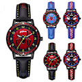 Miniatyrbilde 2 av 3: Spiderman Lysende Klokke Vanntett Analog Klokke Barnebursdagsgave Blue