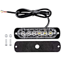 Miniatyrbillede 3 af 7: 6 LED 18W Hvid Ultra Tynd Undervogns Nødblink Hazard Strobe Advarselsbar Arbejdslygtebar til 12V - 24V Biler, Sikkerhedsblink 6 LED White
