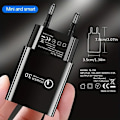 Miniatyrbild 3 av 7: 18W QC3.0 Snabbladdare USB EU Väggladdare Mobiltelefonladdare För Xiaomi POCO X3 NFC M3 10T Lite 10 9 Redmi 9 Note 9 8 Pro Typ C Laddare [DB] white