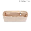 Miniatyrbilde 1 av 5: Multi-lomme kvinnelig innleggveske håndveske i filt stoff beige beige Beige M
