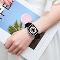 Miniatyrbillede 4 af 5: Scrunchies Kompatible med Apple Watch Remme 38mm 40mm Elastisk Mønstret Push Rem Kompatibel med Apple Watch Series 7 6 5 4 3 2 1 SE