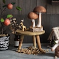 Miniatyrbild 4 av 6: Mini Rund Träpall Kort Träpall för Växter Mini Träpall Display för Hem Uteplats