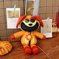 Miniatyrbilde 4 av 4: Smiling Critters Plysj, Morsom Smiling Critters Plysj, Søte Kosedyr Puter Dukkeleker for Fans Barn Gutter Jenter Bursdag [DB] Dog Day