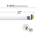 Miniatyrbilde 3 av 5: 2 stk. T5 Høyeffektiv 840 Kaldhvit Fluorescerende 549mm Rør 4000k HE (FH1840) (FMY) 2 Count Pack of 1