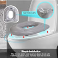 Miniatyrbillede 2 af 5: Oppustelig toiletsæde pude hævet donut pude højdejusterbart toiletsæde PVC commode støttepude til seniorer ældre handicappede