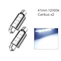 Miniatyrbillede 1 af 5: C5W Canbus 41mm 42mm 12000k LED Flood Lights SV8.5 8 8 41mm Kallvit 2-pack