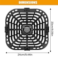 Miniatyrbilde 1 av 5: Luftfrityrkurv Grillutskifting for Instant Vortex Plus 6qt Luftfrityr Luftfrityrdeler Crisper Plate Steketilbehør