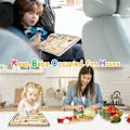 Miniatyrbilde 2 av 7: Montessori-leketøy for 3-6 år, Magnetisk labyrintspill for å lære farger og tall, Magnetisk bylabyrint, Treleketøy, Reisespill for barn Stad