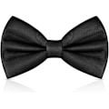 Miniatyrbilde 1 av 7: Sløyfer for menn, klassisk ensfarget sløyfe, sateng smoking sløyfe, justerbar formell sløyfe for fest, bryllup Black