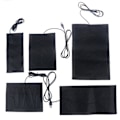 Miniatyrbillede 4 af 5: 7 Størrelser USB Opvarmning Kulfiber Opvarmede Puder Opvarmet Jakke Frakke Sort 15*20cm Sort Black 15*20cm