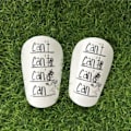 Miniatyrbillede 10 af 10: 1 par fodboldbenskinner til børn HVID-SORT HVID-SORT White-Black S