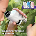 Miniatyrbild 1 av 3: Mini Fickmikroskop Set 60-120x Lab Handhållen Mikroskop Batteridrivet Mikroskop med LED-lampa